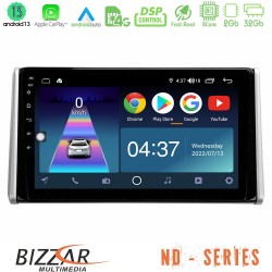 Bizzar ND Series 8Core Android13 2+32GB Toyota RAV4 2019-2023 Navigation Multimedia Tablet 10