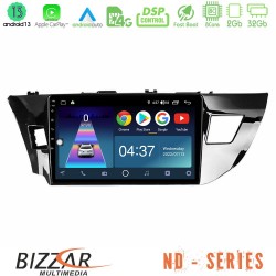 Bizzar ND Series 8Core Android13 2+32GB Toyota Corolla 2014-2016 Navigation Multimedia Tablet 10