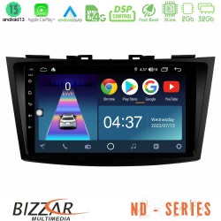 Bizzar ND Series 8Core Android13 2+32GB Suzuki Swift 2011-2016 Navigation Multimedia Tablet 9