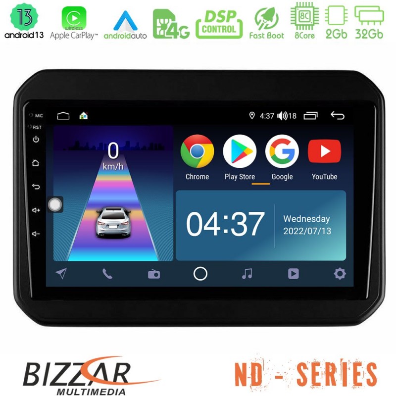 Bizzar ND Series 8Core Android13 2+32GB Suzuki Ignis Navigation Multimedia Tablet 9