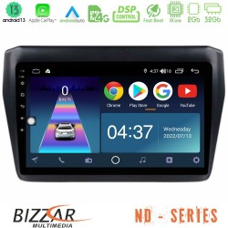 Bizzar ND Series 8Core Android13 2+32GB Suzuki Swift 2017-2023 Navigation Multimedia Tablet 9