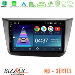 Bizzar ND Series 8Core Android13 2+32GB Seat Altea 2004-2015 Navigation Multimedia Tablet 9