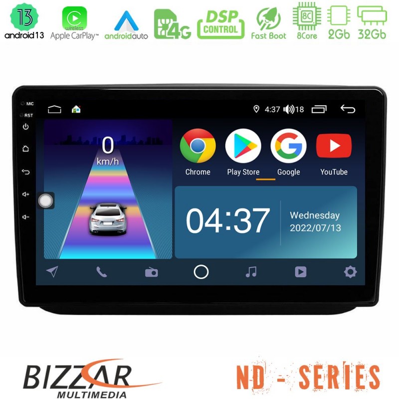 Bizzar ND Series 8Core Android13 2+32GB Skoda Fabia 2007-2014 Navigation Multimedia Tablet 10