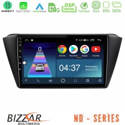 Bizzar ND Series 8Core Android13 2+32GB Skoda Fabia 2015-2021 Navigation Multimedia Tablet 9