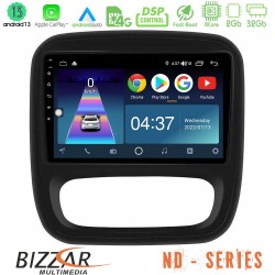 Bizzar ND Series 8Core Android13 2+32GB Renault/Nissan/Opel/Fiat Navigation Multimedia Tablet 9