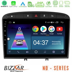 Bizzar ND Series 8Core Android13 2+32GB Peugeot 308/RCZ Navigation Multimedia Tablet 9