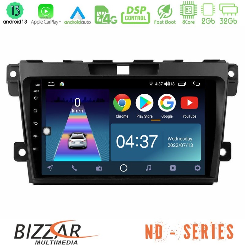 Bizzar ND Series 8Core Android13 2+32GB Mazda CX-7 2007-2011 Navigation Multimedia Tablet 9