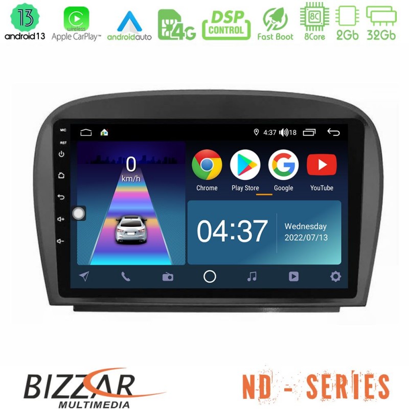 Bizzar ND Series 8Core Android13 2+32GB Mercedes SL Class 2005-2011 Navigation Multimedia Tablet 9