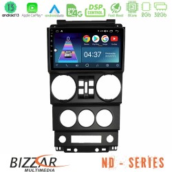 Bizzar ND Series 8Core Android13 2+32GB Jeep Wrangler 2008-2010 Navigation Multimedia Tablet 9