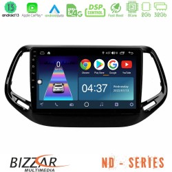 Bizzar ND Series 8Core Android13 2+32GB Jeep Compass 2017&gt; Navigation Multimedia Tablet 10