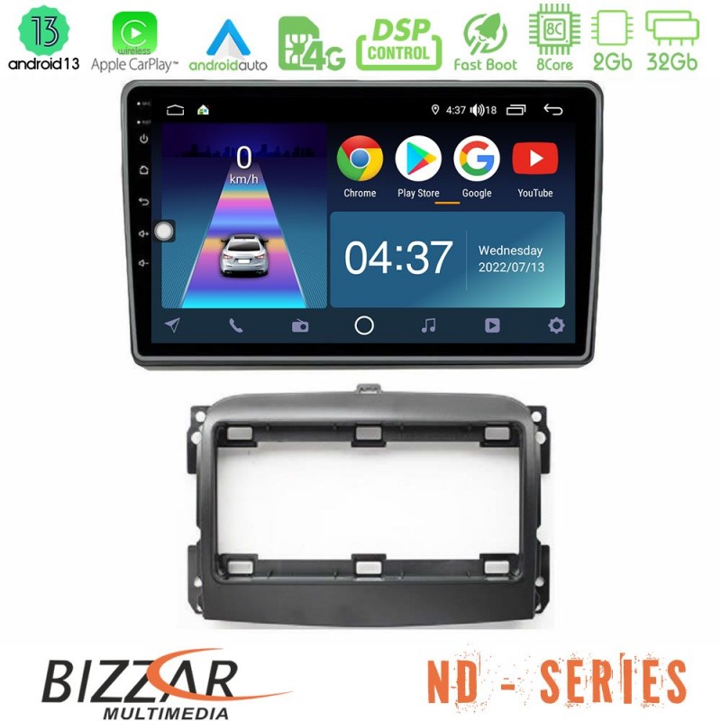 Bizzar ND Series 8Core Android13 2+32GB Fiat 500L Navigation Multimedia Tablet 10