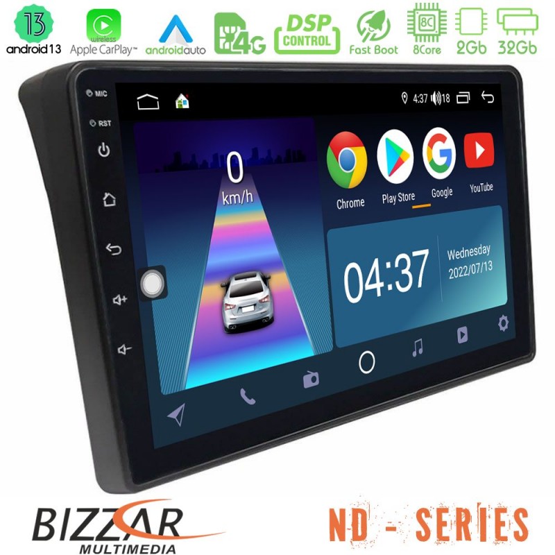 Bizzar ND Series 8Core Android13 2+32GB Fiat Ducato/Citroen Jumper/Peugeot Boxer Navigation Multimedia Tablet 9