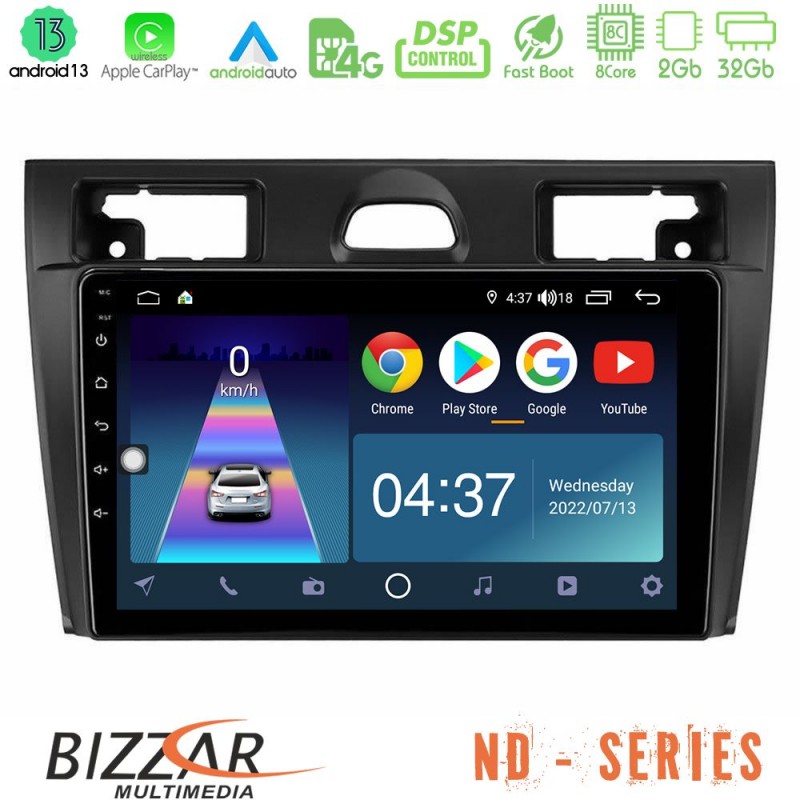 Bizzar ND Series 8Core Android13 2+32GB Ford Fiesta/Fusion Navigation Multimedia Tablet 9