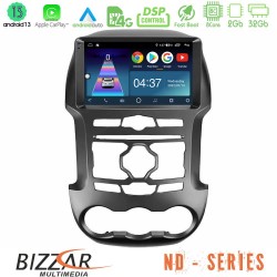 Bizzar ND Series 8Core Android13 2+32GB Ford Ranger 2012-2016 Navigation Multimedia Tablet 9