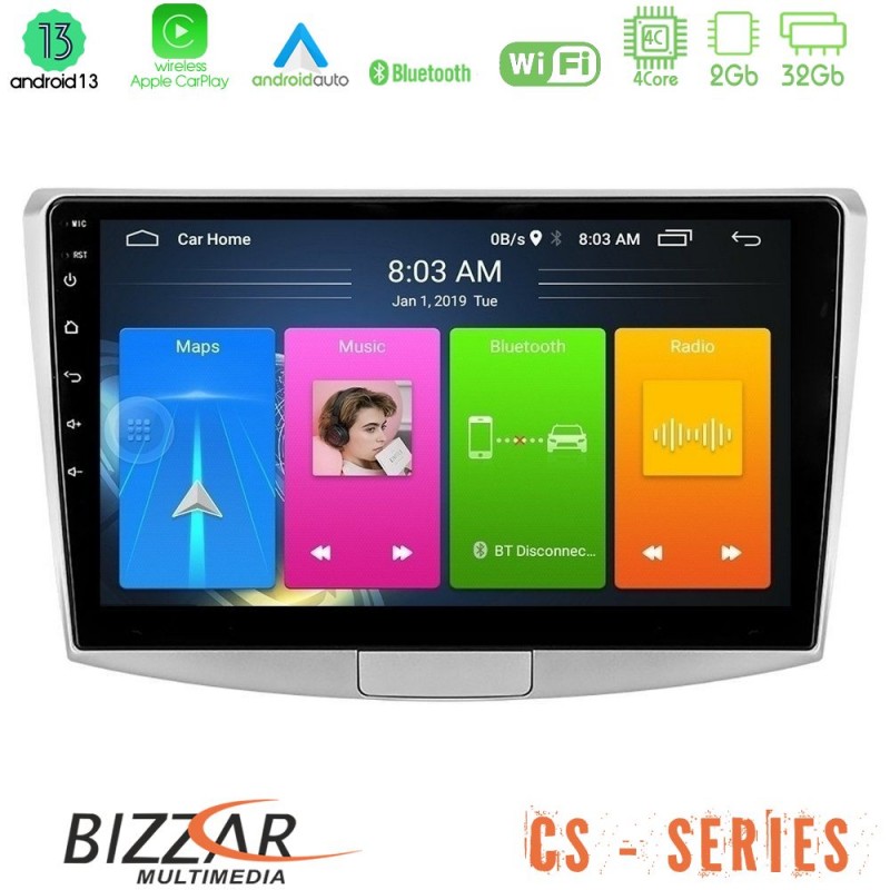 Bizzar CS Series 4Core Android13 2+32GB VW Passat Navigation Multimedia Tablet 10