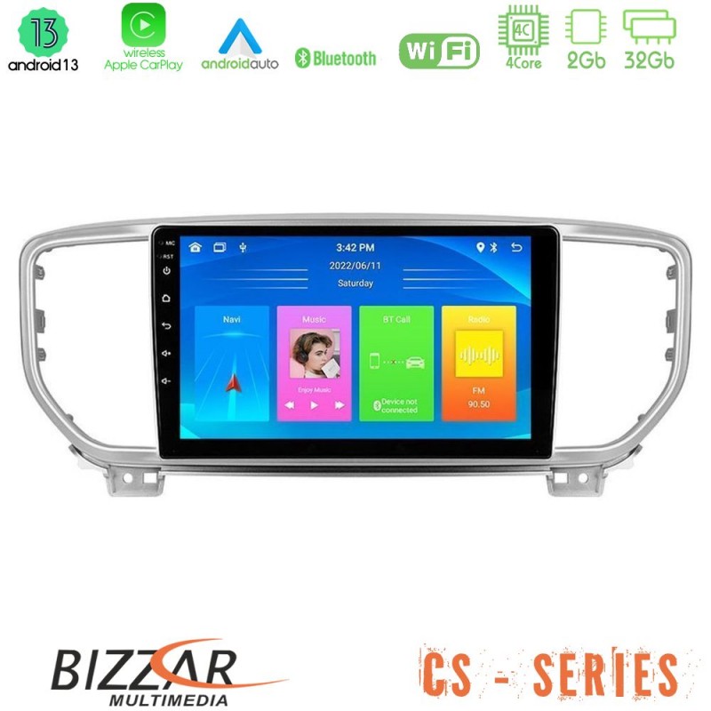 Bizzar CS Series 4Core Android13 2+32GB Kia Sportage 2018-2021 Navigation Multimedia Tablet 9