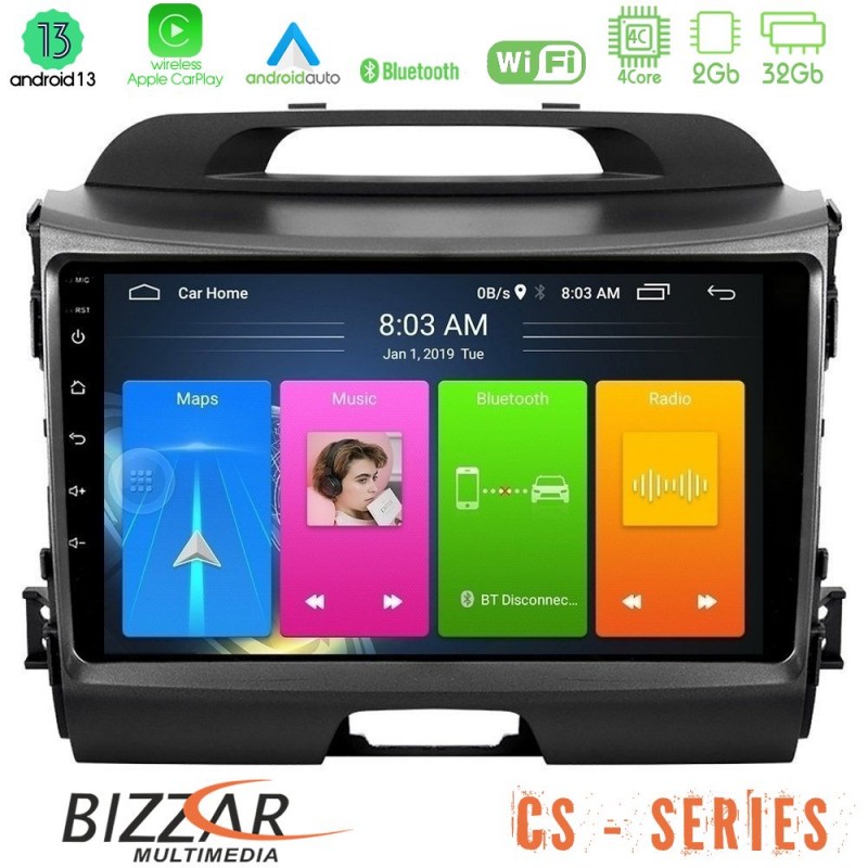 Bizzar CS Series 4Core Android13 2+32GB Kia Sportage Navigation Multimedia Tablet 9