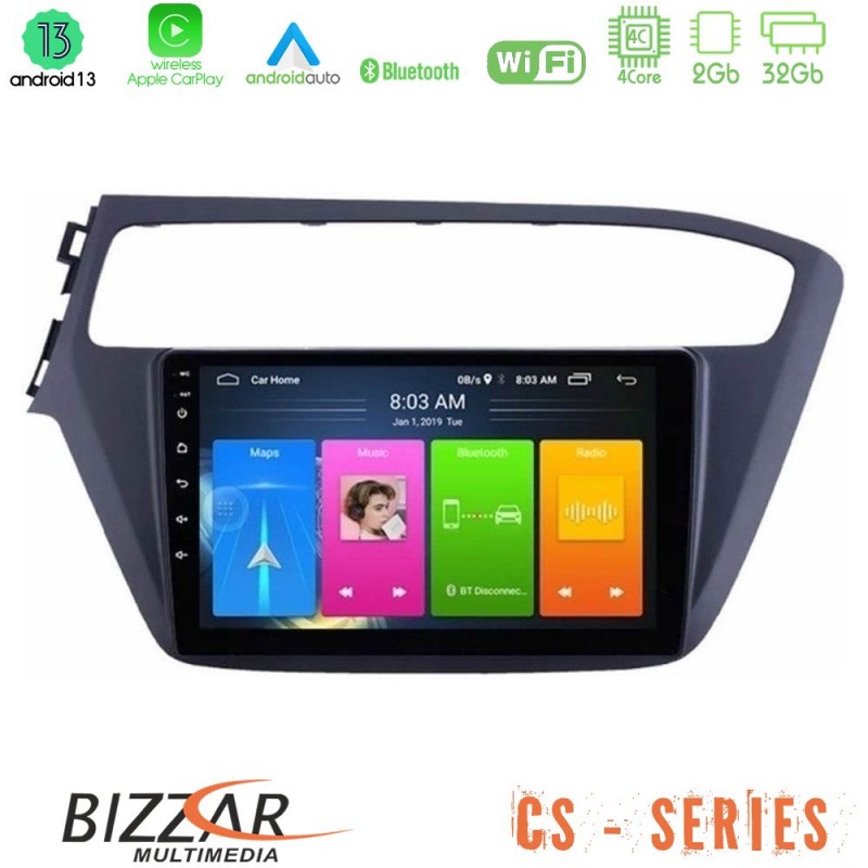 Bizzar CS Series 4Core Android13 2+32GB Hyundai i20 Navigation Multimedia Tablet 9