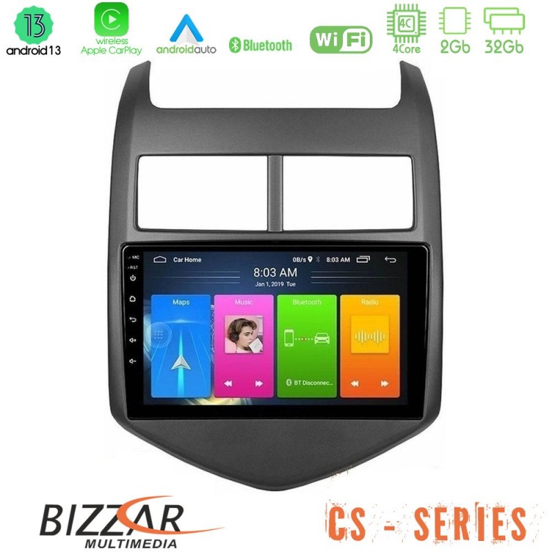 Bizzar CS Series 4Core Android13 2+32GB Chevrolet Aveo 2011-2017 Navigation Multimedia Tablet 9