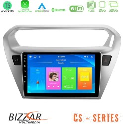 Bizzar CS Series 4Core Android13 2+32GB Citroën C-Elysée / Peugeot 301 Navigation Multimedia Tablet 9