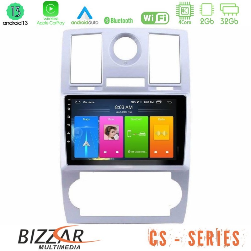 Bizzar CS Series 4Core Android13 2+32GB Chrysler 300C Navigation Multimedia Tablet 9