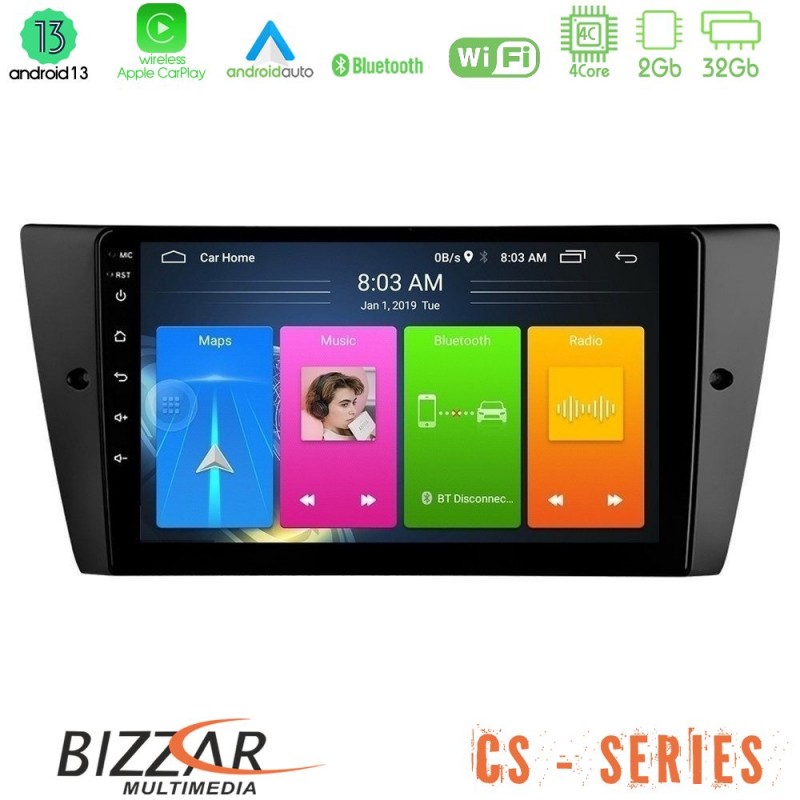 Bizzar CS Series 4Core Android13 2+32GB BMW 3 Series 2006-2011 Navigation Multimedia Tablet 9