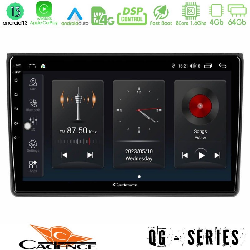 Cadence QG Series 8Core Android13 4+64GB Audi A4 B7 Navigation Multimedia Tablet 9