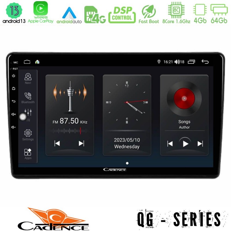 Cadence QG Series 8Core Android13 4+64GB Peugeot Partner / Citroën Berlingo 2008-2018 Navigation Multimedia Tablet 9