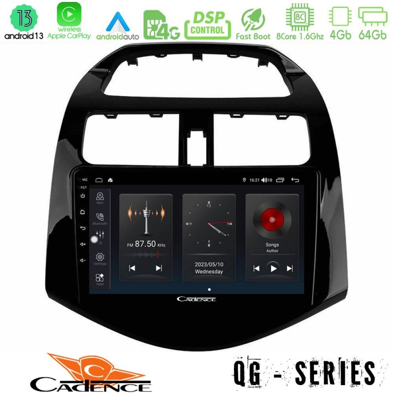 Cadence QG Series 8Core Android13 4+64GB Chevrolet Spark 2009-2015 Navigation Multimedia Tablet 9