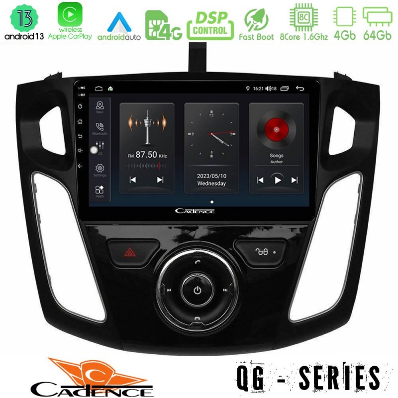 Cadence QG Series 8Core Android13 4+64GB Ford Focus 2012-2018 Navigation Multimedia Tablet 9