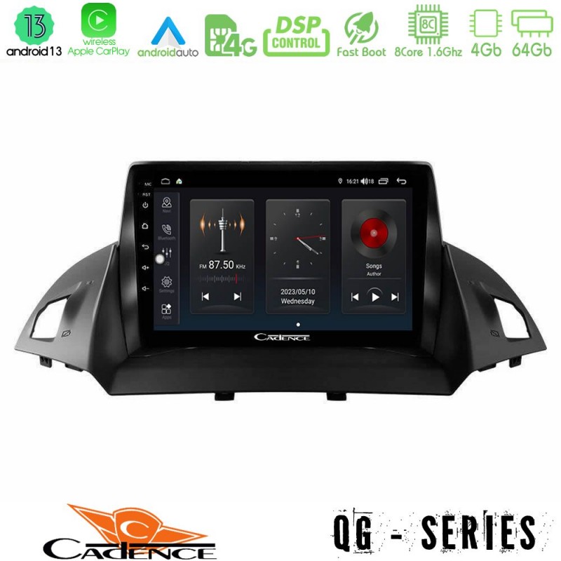 Cadence QG Series 8Core Android13 4+64GB Ford C-Max/Kuga Navigation Multimedia Tablet 9