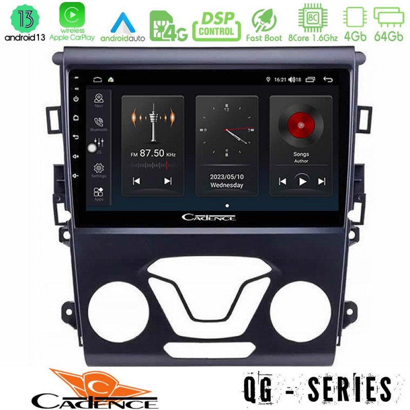 Cadence QG Series 8Core Android13 4+64GB Ford Mondeo 2014-2017 Navigation Multimedia Tablet 9