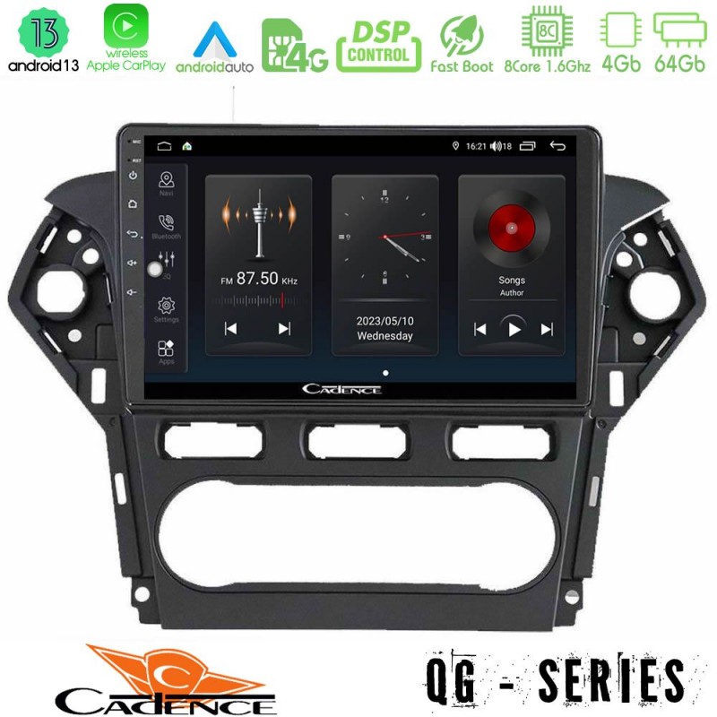 Cadence QG Series 8Core Android13 4+64GB Ford Mondeo 2011-2014 Navigation Multimedia Tablet 9