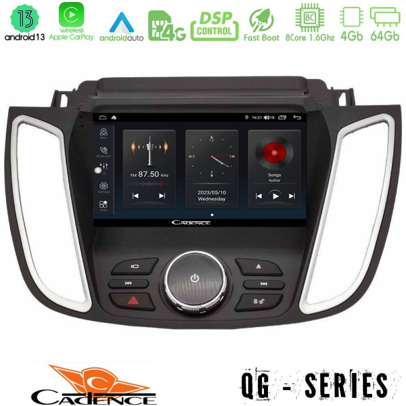 Cadence QG Series 8Core Android13 4+64GB Ford Kuga/C-Max 2013-2019 Navigation Multimedia Tablet 9