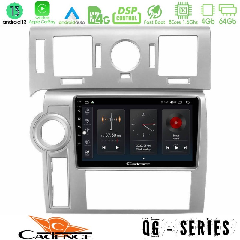 Cadence QG Series 8Core Android13 4+64GB Hummer H2 2008-2009 Navigation Multimedia Tablet 9