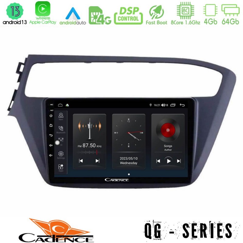 Cadence QG Series 8Core Android13 4+64GB Hyundai i20 Navigation Multimedia Tablet 9