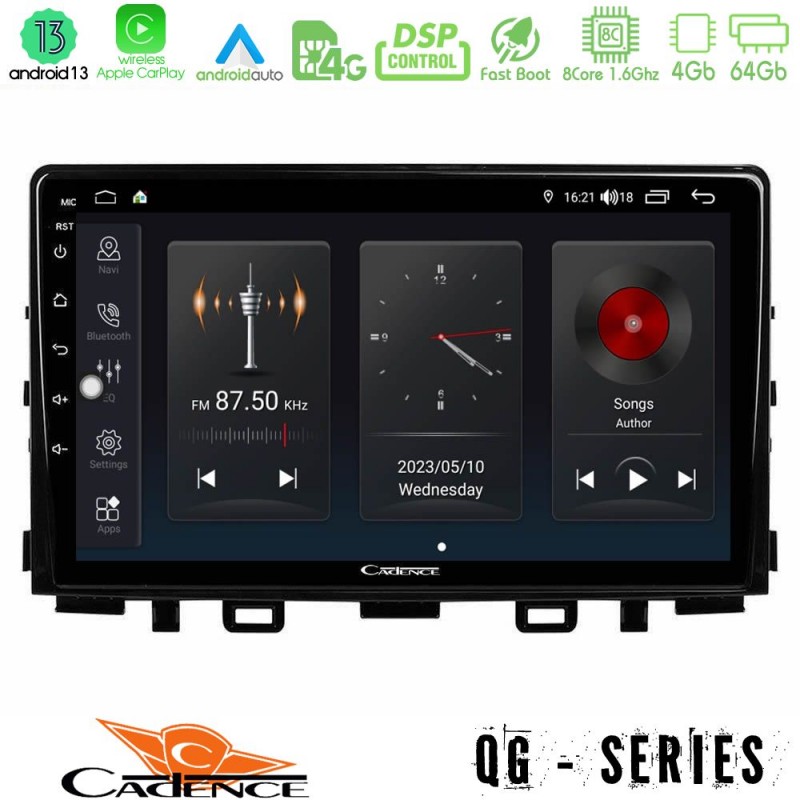 Cadence QG Series 8Core Android13 4+64GB Kia Stonic Navigation Multimedia Tablet 9