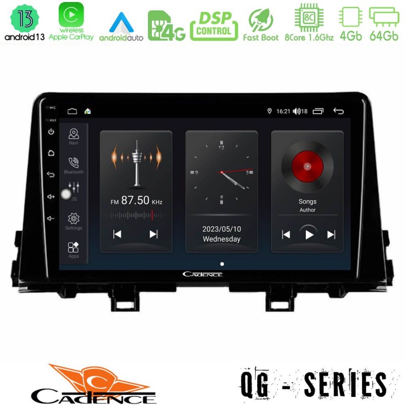 Cadence QG Series 8Core Android13 4+64GB Kia Picanto 2017-2021 Navigation Multimedia Tablet 9