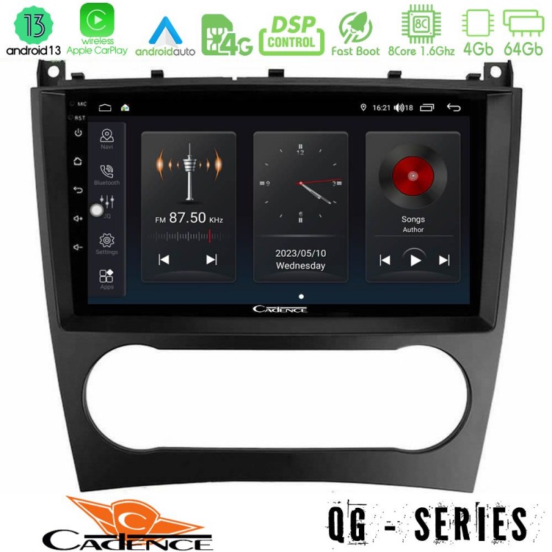 Cadence QG Series 8Core Android13 4+64GB Mercedes W203 Facelift Navigation Multimedia Tablet 9