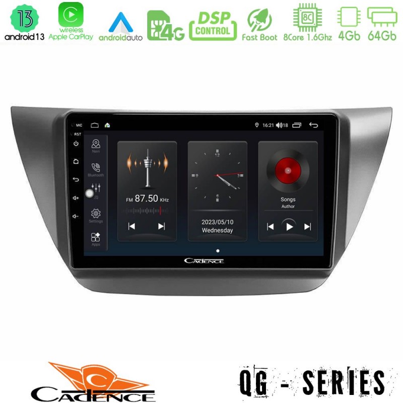 Cadence QG Series 8Core Android13 4+64GB Mitsubishi Lancer 2004 – 2008 Navigation Multimedia Tablet 9