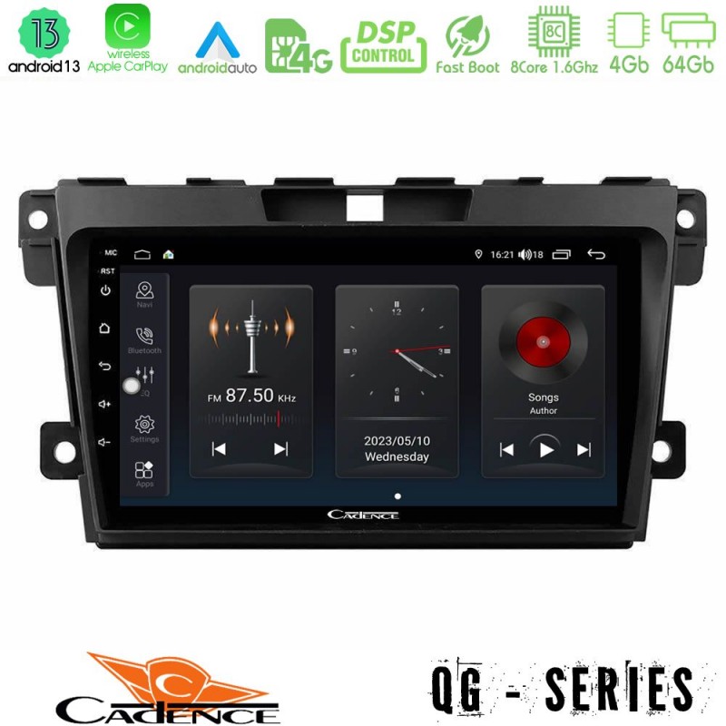 Cadence QG Series 8Core Android13 4+64GB Mazda CX-7 2007-2011 Navigation Multimedia Tablet 9