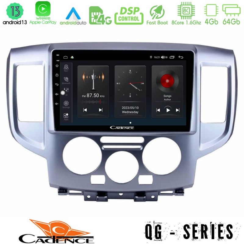 Cadence QG Series 8Core Android13 4+64GB Nissan NV200 Navigation Multimedia Tablet 9