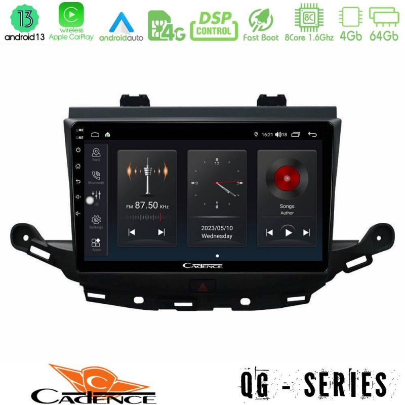 Cadence QG Series 8Core Android13 4+64GB Opel Astra K 2015-2019 Navigation Multimedia Tablet 9