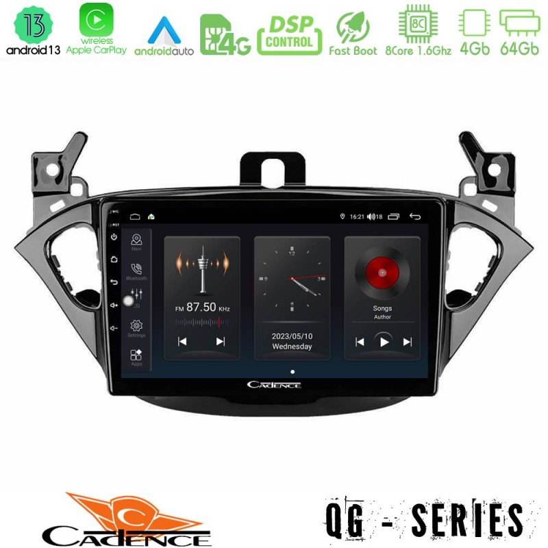 Cadence QG Series 8Core Android13 4+64GB Opel Corsa E/Adam Navigation Multimedia Tablet 9