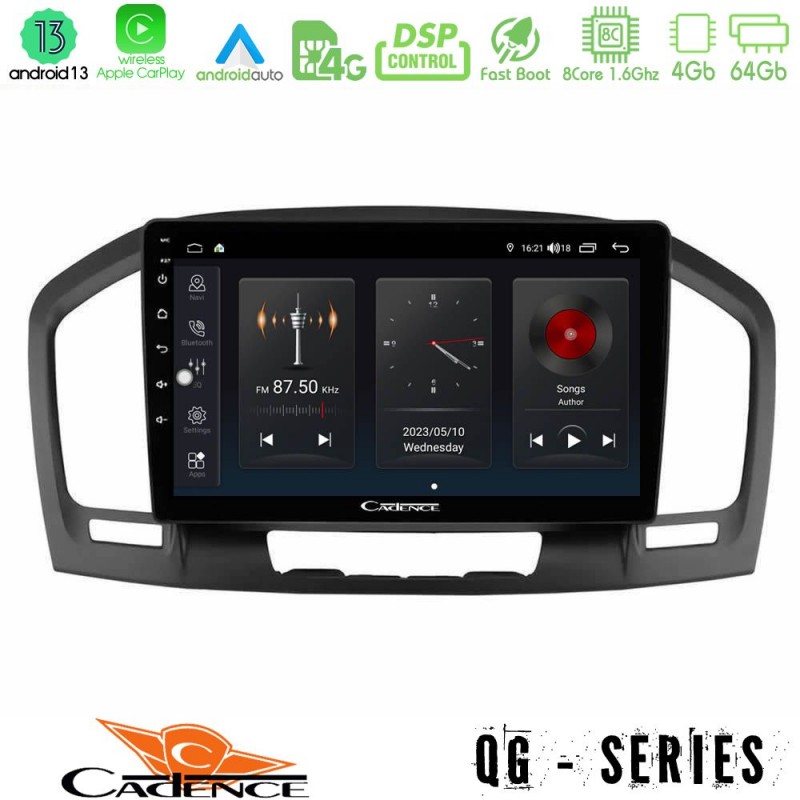 Cadence QG Series 8Core Android13 4+64GB Opel Insignia 2008-2013 Navigation Multimedia Tablet 9