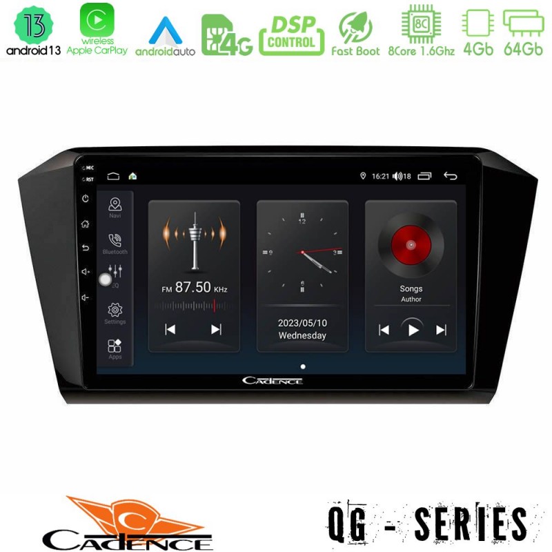 Cadence QG Series 8Core Android13 4+64GB VW Passat Navigation Multimedia Tablet 10