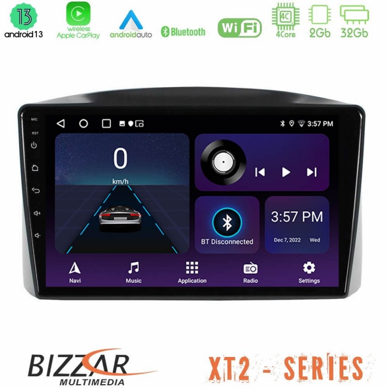 Bizzar XT2 Series Jeep Grand Cherokee 2005-2007 4Core Android13 2+32GB Navigation Multimedia Tablet 10″