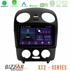 Bizzar XT2 Series 4Core Android13 2+32GB VW Beetle Navigation Multimedia Tablet 9