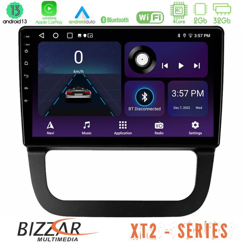 Bizzar XT2 Series 4Core Android13 2+32GB VW Jetta Navigation Multimedia Tablet 10