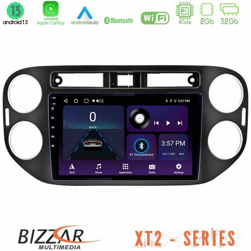 Bizzar XT2 Series 4Core Android13 2+32GB VW Tiguan Navigation Multimedia Tablet 9